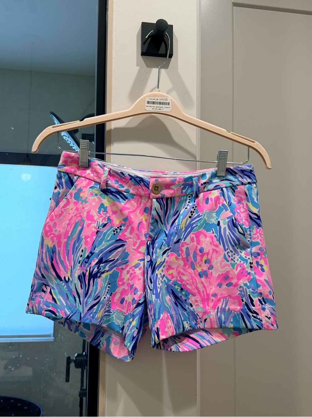 Lilly Pulitzer Floral Watercolor Print Women's Shorts - Pink & Blue size 2